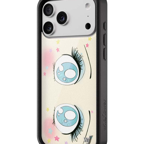 Wildflower iPhone case 18 Pro Max Sandy Liang Starry Eyes White Blue Cute