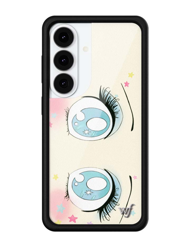 Wildflower Galaxy S26 case Sandy Liang Starry Eyes White Blue Cute