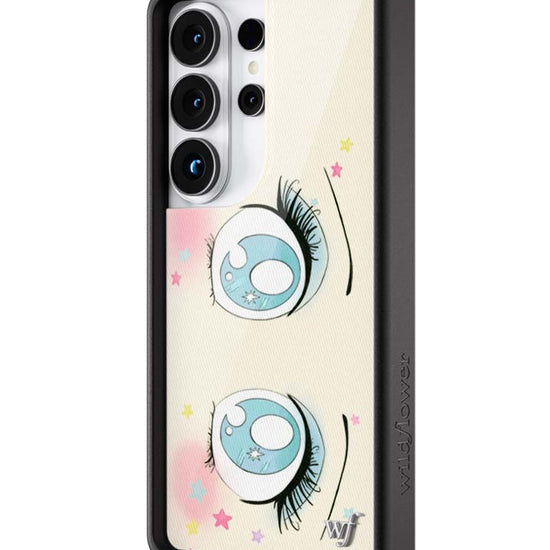 Wildflower Galaxy S26 case Ultra Sandy Liang Starry Eyes White Blue Cute