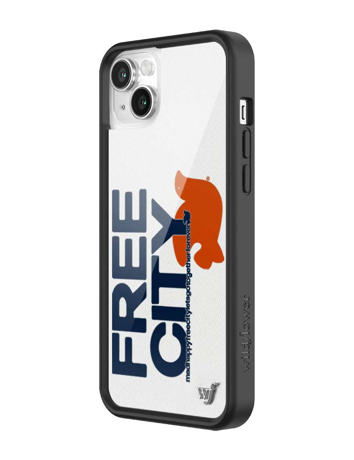 Wildflower iPhone case 14 THE MADHAPPY & FREECITY TOGETHERFOREVER WHITE NAVY Collab Cute