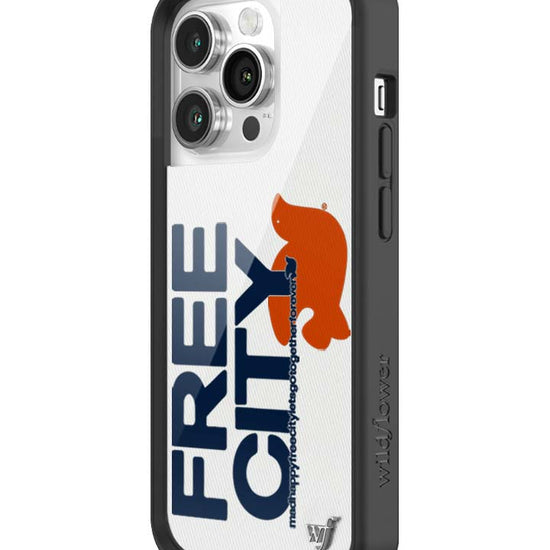 Wildflower iPhone case 14 Pro THE MADHAPPY & FREECITY TOGETHERFOREVER WHITE NAVY Collab Cute