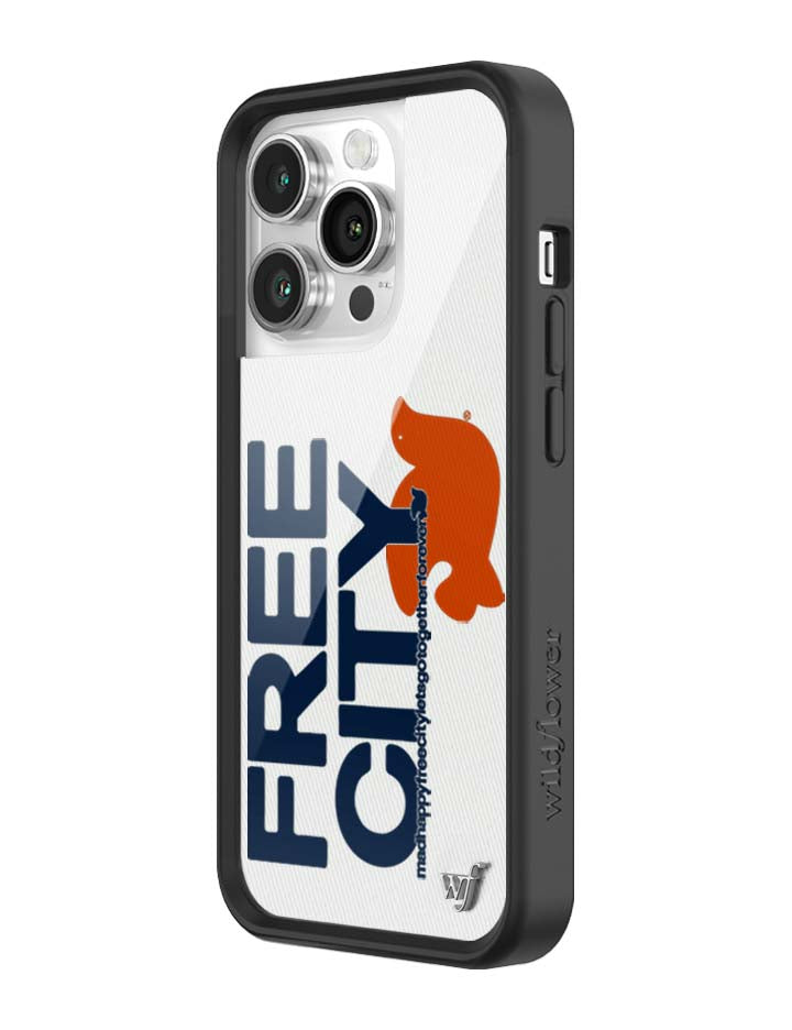 Wildflower iPhone case 14 Pro THE MADHAPPY & FREECITY TOGETHERFOREVER WHITE NAVY Collab Cute