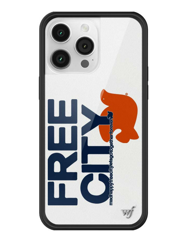 Wildflower iPhone case 14 Pro Max THE MADHAPPY & FREECITY TOGETHERFOREVER WHITE NAVY Collab Cute