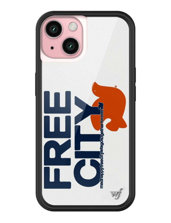 Wildflower iPhone case 15 THE MADHAPPY & FREECITY TOGETHERFOREVER WHITE NAVY Collab Cute