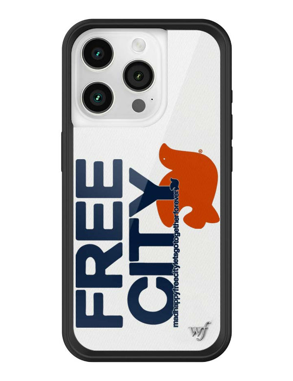 Wildflower iPhone case 15 Pro THE MADHAPPY & FREECITY TOGETHERFOREVER WHITE NAVY Collab Cute