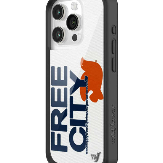 Wildflower iPhone case 15 Pro THE MADHAPPY & FREECITY TOGETHERFOREVER WHITE NAVY Collab Cute