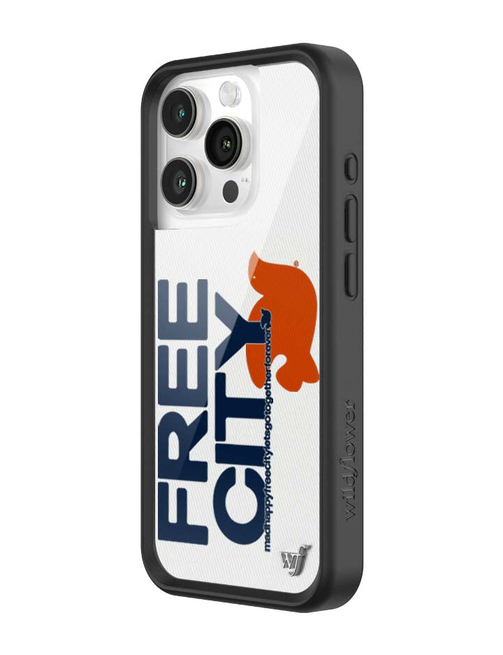 Wildflower iPhone case 15 Pro THE MADHAPPY & FREECITY TOGETHERFOREVER WHITE NAVY Collab Cute