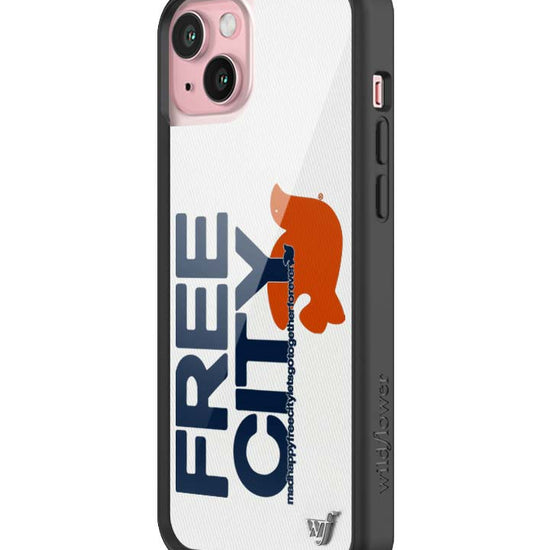 Wildflower iPhone case 15 Plus THE MADHAPPY & FREECITY TOGETHERFOREVER WHITE NAVY Collab Cute