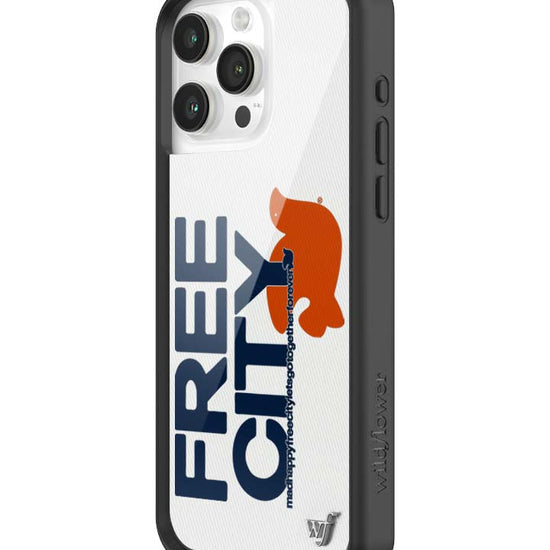 Wildflower iPhone case 15 Pro Max THE MADHAPPY & FREECITY TOGETHERFOREVER WHITE NAVY Collab Cute