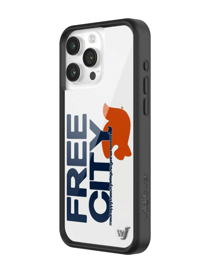 Wildflower iPhone case 15 Pro Max THE MADHAPPY & FREECITY TOGETHERFOREVER WHITE NAVY Collab Cute