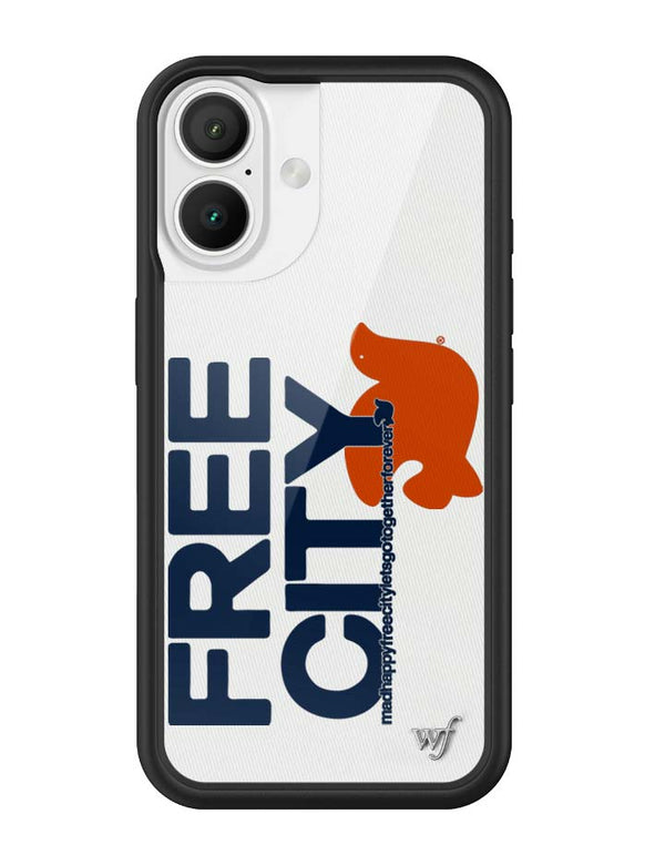 Wildflower iPhone case 16 THE MADHAPPY & FREECITY TOGETHERFOREVER WHITE NAVY Collab Cute