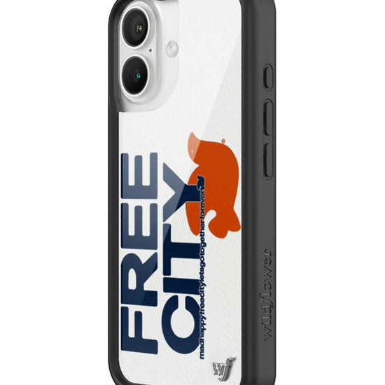 Wildflower iPhone case 16 THE MADHAPPY & FREECITY TOGETHERFOREVER WHITE NAVY Collab Cute