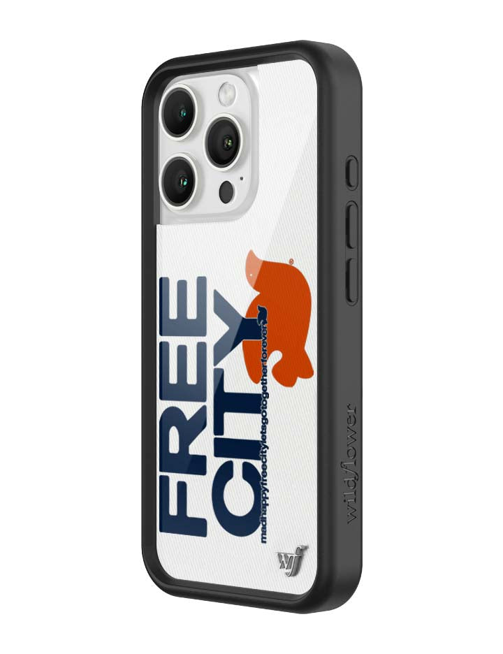 Wildflower iPhone case 16 Pro THE MADHAPPY & FREECITY TOGETHERFOREVER WHITE NAVY Collab Cute