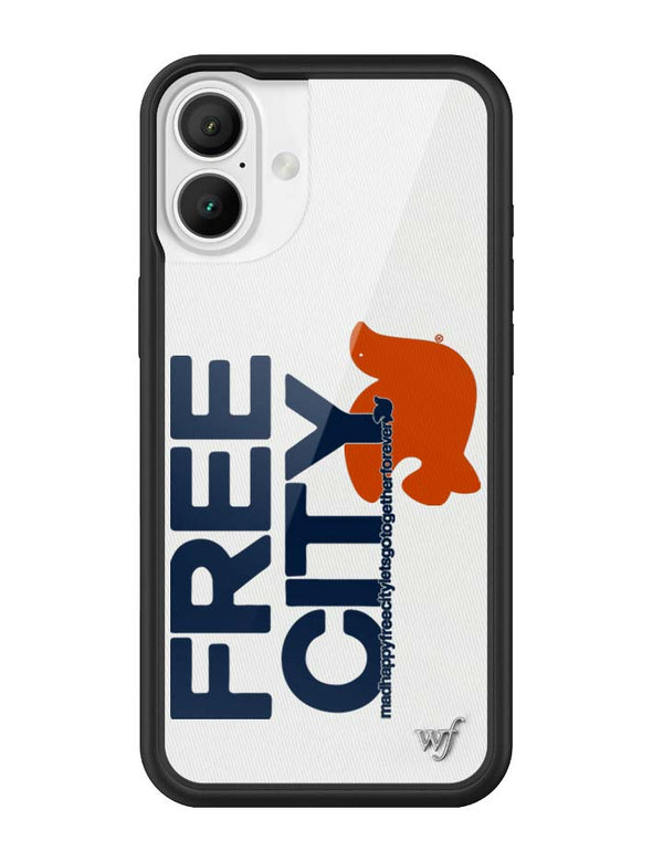 Wildflower iPhone case 16 Plus THE MADHAPPY & FREECITY TOGETHERFOREVER WHITE NAVY Collab Cute