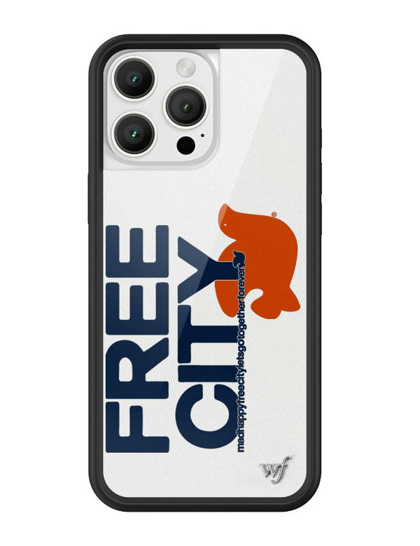 Wildflower iPhone case 16 Pro Max THE MADHAPPY & FREECITY TOGETHERFOREVER WHITE NAVY Collab Cute