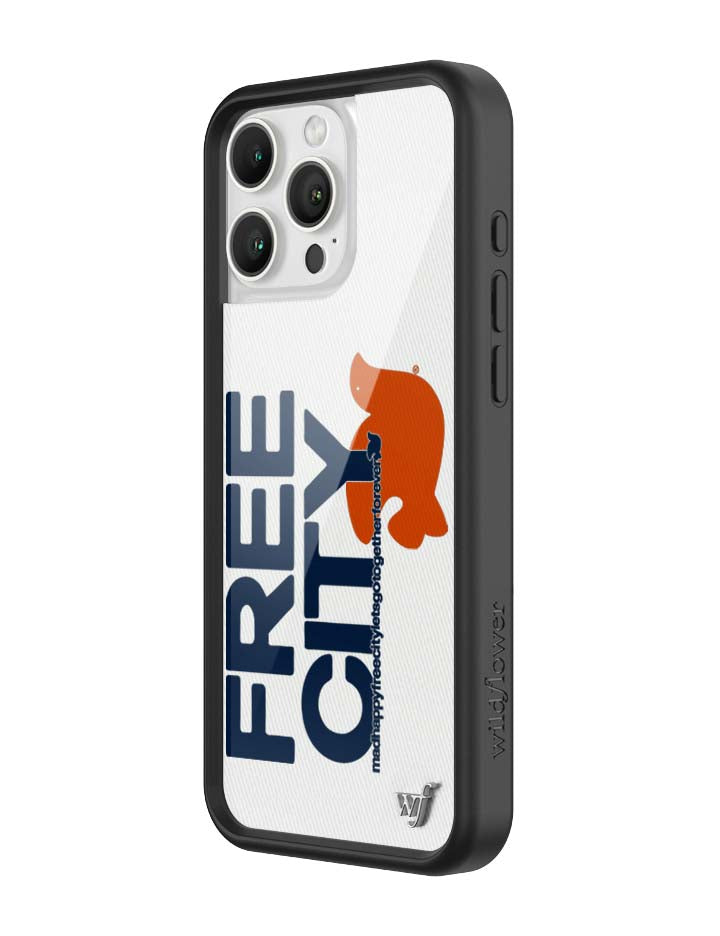 Wildflower iPhone case 16 Pro Max THE MADHAPPY & FREECITY TOGETHERFOREVER WHITE NAVY Collab Cute