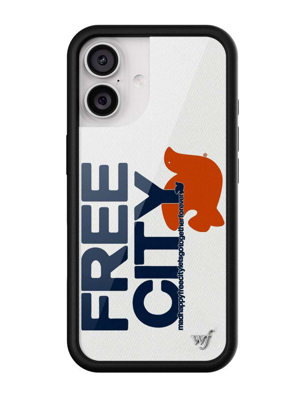 Wildflower iPhone case 17 THE MADHAPPY & FREECITY TOGETHERFOREVER WHITE NAVY Collab Cute