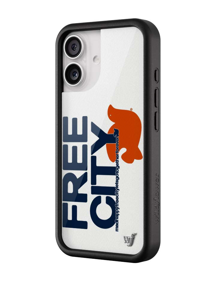 Wildflower iPhone case 17 THE MADHAPPY & FREECITY TOGETHERFOREVER WHITE NAVY Collab Cute
