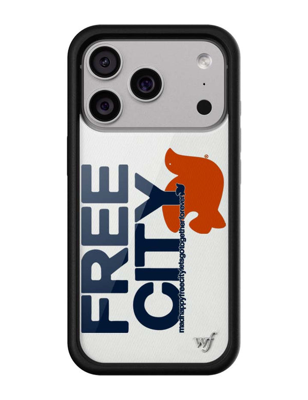 Wildflower iPhone case 17 Pro THE MADHAPPY & FREECITY TOGETHERFOREVER WHITE NAVY Collab Cute
