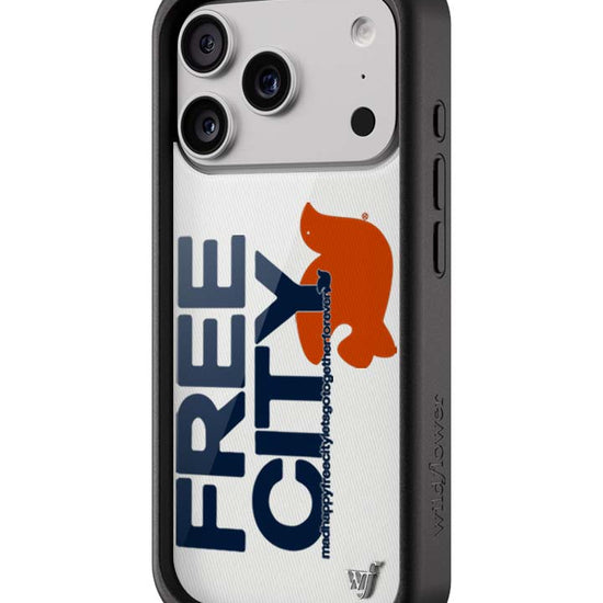 Wildflower iPhone case 17 Pro THE MADHAPPY & FREECITY TOGETHERFOREVER WHITE NAVY Collab Cute