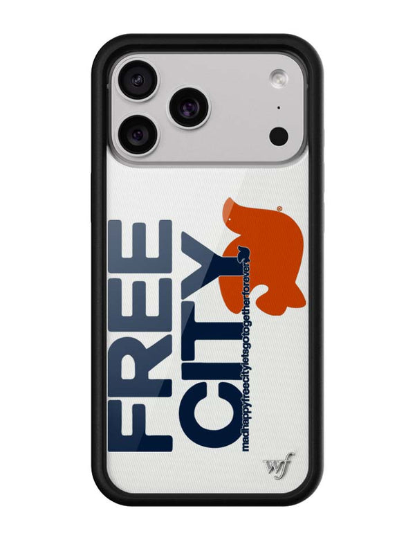 Wildflower iPhone case 17 Pro Max THE MADHAPPY & FREECITY TOGETHERFOREVER WHITE NAVY Collab Cute