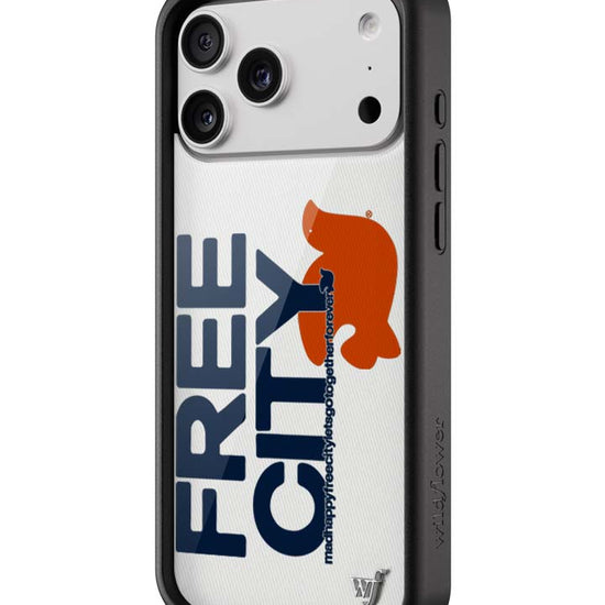 Wildflower iPhone case 17 Pro Max THE MADHAPPY & FREECITY TOGETHERFOREVER WHITE NAVY Collab Cute
