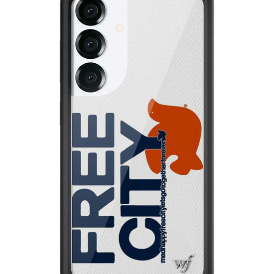 Wildflower Galaxy S25 case THE MADHAPPY & FREECITY TOGETHERFOREVER WHITE NAVY Collab Cute