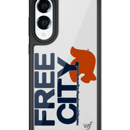 Wildflower Galaxy S25 case Edge THE MADHAPPY & FREECITY TOGETHERFOREVER WHITE NAVY Collab Cute