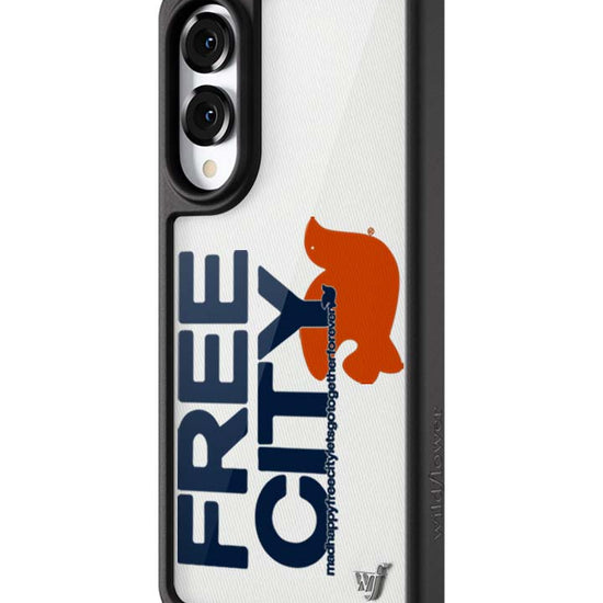 Wildflower Galaxy S25 case Edge THE MADHAPPY & FREECITY TOGETHERFOREVER WHITE NAVY Collab Cute