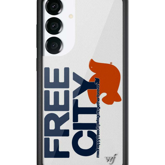 Wildflower Galaxy S25 case Plus THE MADHAPPY & FREECITY TOGETHERFOREVER WHITE NAVY Collab Cute