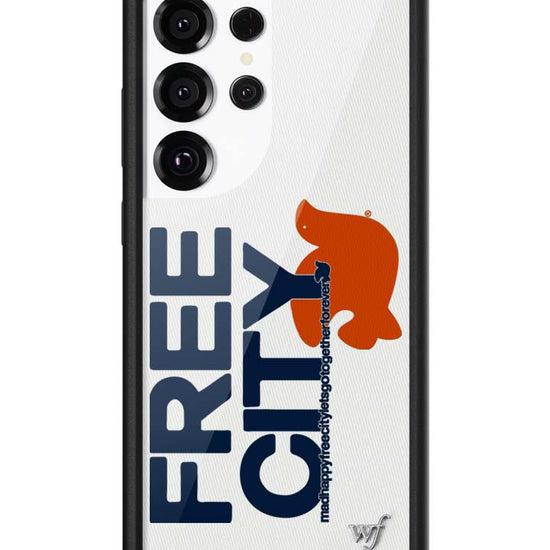 Wildflower Galaxy S25 case Ultra THE MADHAPPY & FREECITY TOGETHERFOREVER WHITE NAVY Collab Cute
