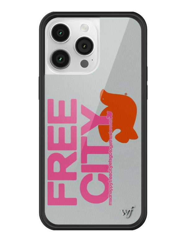 Wildflower iPhone case 14 Pro Max THE MADHAPPY & FREECITY TOGETHERFOREVER GREY  PINK Collab Cute