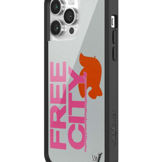 Wildflower iPhone case 14 Pro Max THE MADHAPPY & FREECITY TOGETHERFOREVER GREY  PINK Collab Cute