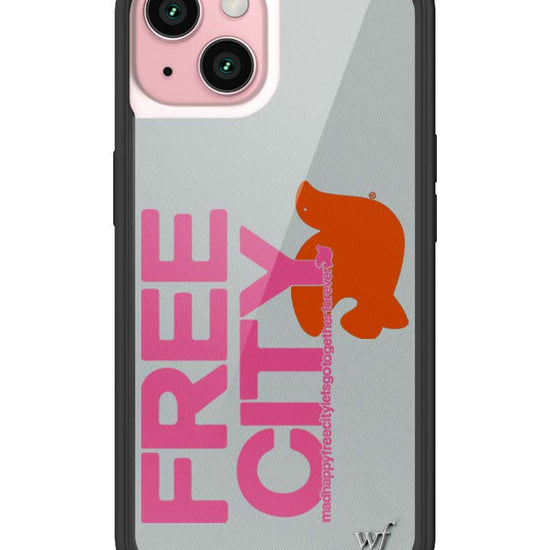 Wildflower iPhone case 15 THE MADHAPPY & FREECITY TOGETHERFOREVER GREY  PINK Collab Cute