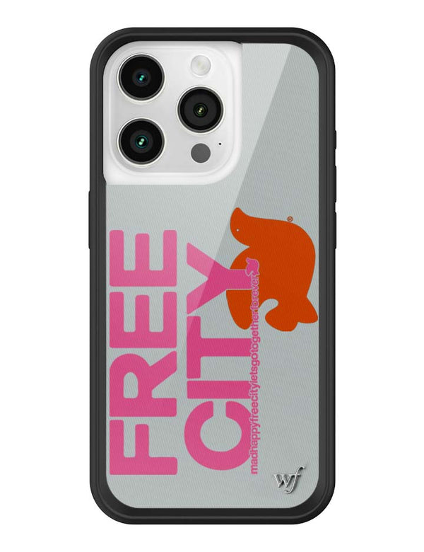 Wildflower iPhone case 15 Pro THE MADHAPPY & FREECITY TOGETHERFOREVER GREY  PINK Collab Cute