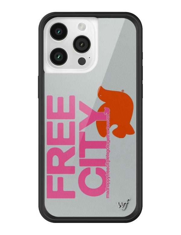 Wildflower iPhone case 15 Pro Max THE MADHAPPY & FREECITY TOGETHERFOREVER GREY  PINK Collab Cute