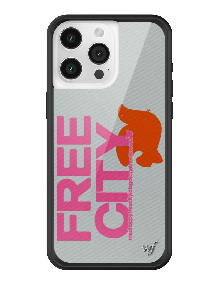Wildflower iPhone case 15 Pro Max THE MADHAPPY & FREECITY TOGETHERFOREVER GREY  PINK Collab Cute