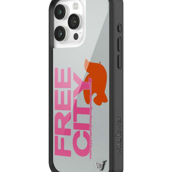 Wildflower iPhone case 15 Pro Max THE MADHAPPY & FREECITY TOGETHERFOREVER GREY  PINK Collab Cute