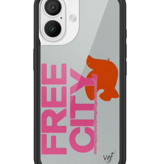 Wildflower iPhone case 16 THE MADHAPPY & FREECITY TOGETHERFOREVER GREY  PINK Collab Cute