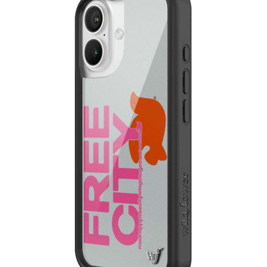Wildflower iPhone case 16 THE MADHAPPY & FREECITY TOGETHERFOREVER GREY  PINK Collab Cute