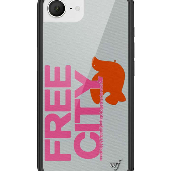 Wildflower iPhone case 16e THE MADHAPPY & FREECITY TOGETHERFOREVER GREY  PINK Collab Cute