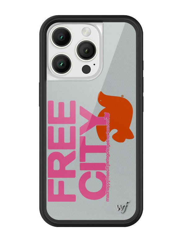 Wildflower iPhone case 16 Pro THE MADHAPPY & FREECITY TOGETHERFOREVER GREY  PINK Collab Cute