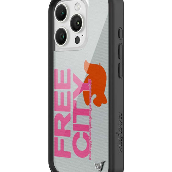 Wildflower iPhone case 16 Pro THE MADHAPPY & FREECITY TOGETHERFOREVER GREY  PINK Collab Cute