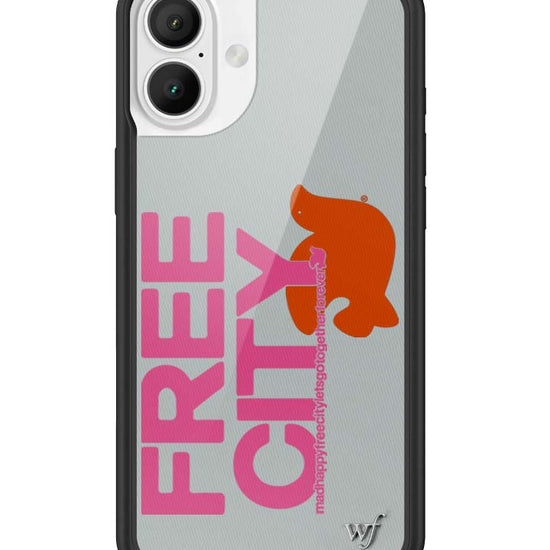 Wildflower iPhone case 16 Plus THE MADHAPPY & FREECITY TOGETHERFOREVER GREY  PINK Collab Cute