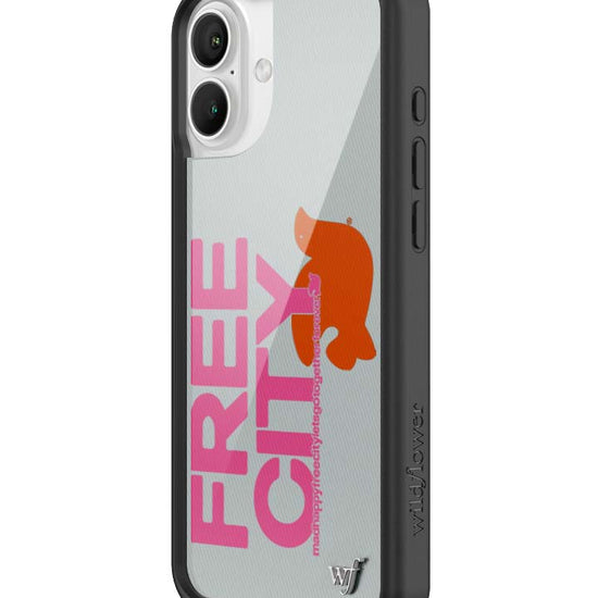 Wildflower iPhone case 16 Plus THE MADHAPPY & FREECITY TOGETHERFOREVER GREY  PINK Collab Cute
