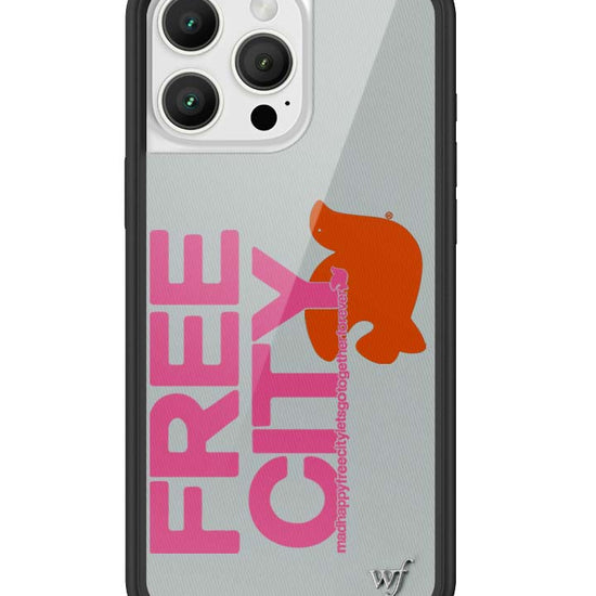 Wildflower iPhone case 16 Pro Max THE MADHAPPY & FREECITY TOGETHERFOREVER GREY  PINK Collab Cute