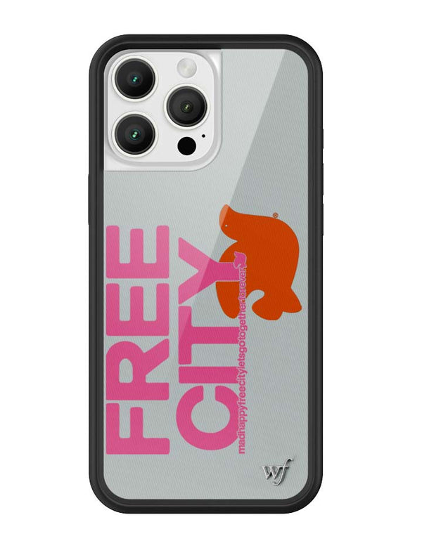 Wildflower iPhone case 16 Pro Max THE MADHAPPY & FREECITY TOGETHERFOREVER GREY  PINK Collab Cute