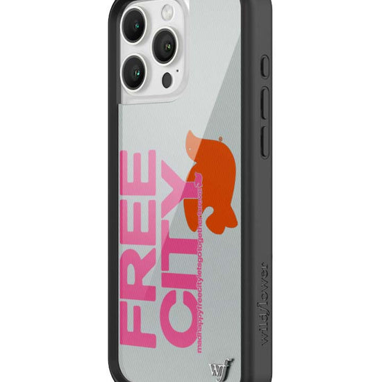 Wildflower iPhone case 16 Pro Max THE MADHAPPY & FREECITY TOGETHERFOREVER GREY  PINK Collab Cute