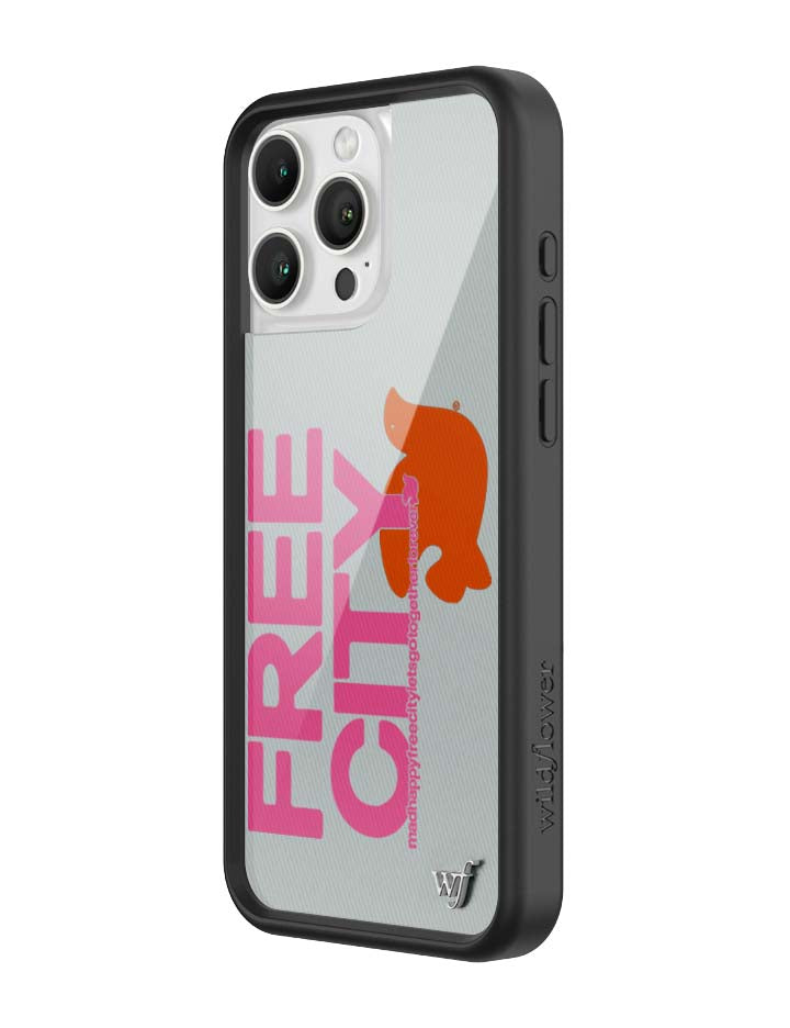 Wildflower iPhone case 16 Pro Max THE MADHAPPY & FREECITY TOGETHERFOREVER GREY  PINK Collab Cute