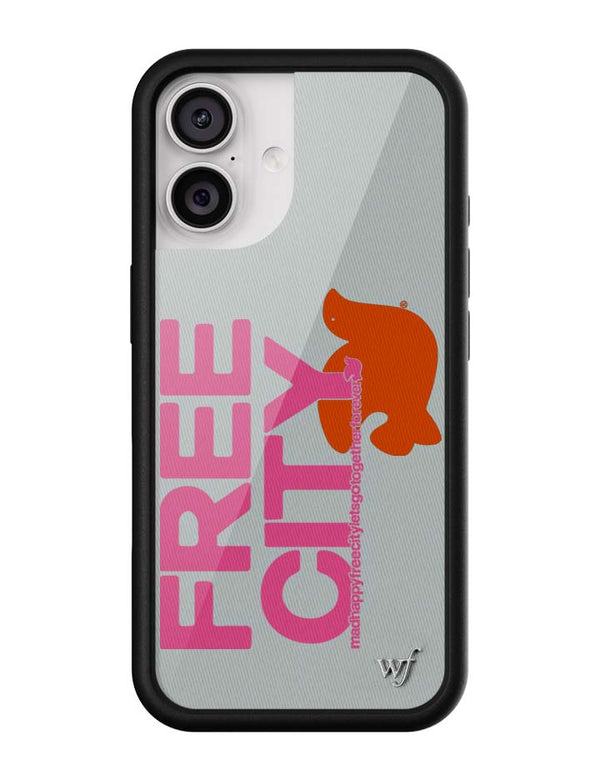 Wildflower iPhone case 17 THE MADHAPPY & FREECITY TOGETHERFOREVER GREY  PINK Collab Cute
